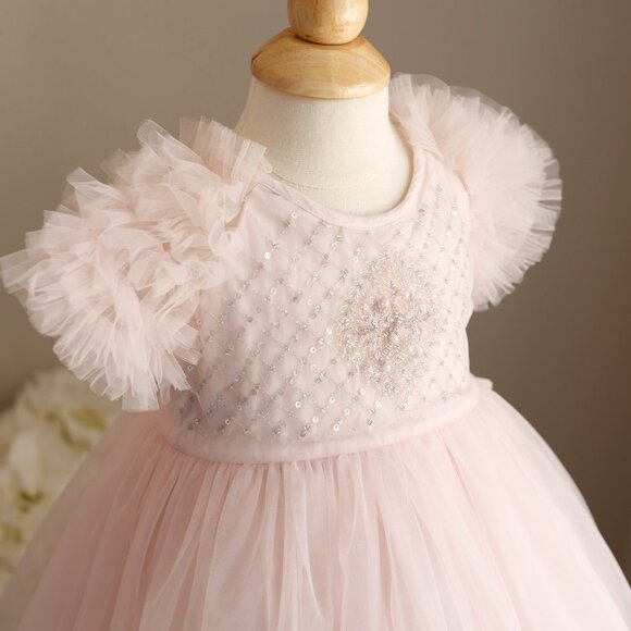 Tutu Du Monde Sea Holly Tulle Dress Porcelain Pink 6-12 Months LIKE NEW - Picture 6 of 7